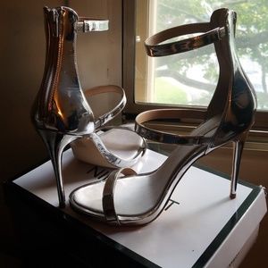 Silver high heel